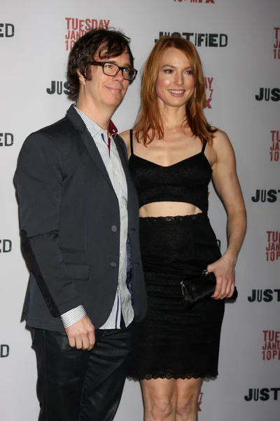 Ben Folds, Alicia Witt — Stock Photo, Image