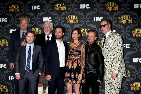 Tim robbins, haley joel osment, tom steve, tobey maguire, kristen wiig, pá de david, will ferrell — Fotografia de Stock