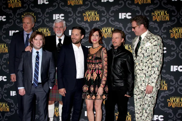 Tim robbins, haley joel osment, steve tom, tobey maguire, kristen wiig, espada de david, will ferrell — Foto de Stock