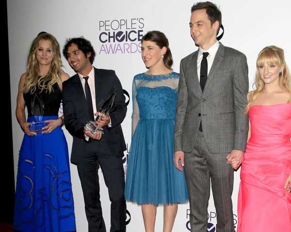 Kunal Nayyar, Mayim Bialik, Jim Parsons, Kaley Cuoco, Melissa rauch — Stockfoto