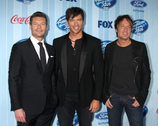 Ryan Seacrest, Harry Connick, Jr, Keith Urban — Stock Photo, Image