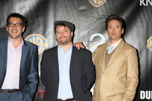 Todd Phillips, Robert Downey Jr, Zach Galifianakis — Fotografia de Stock