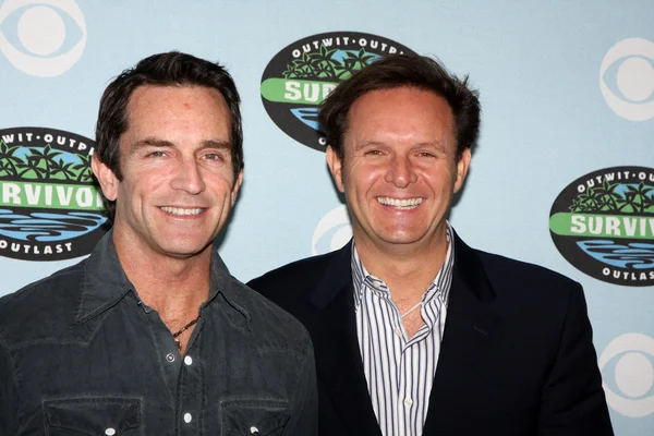 Jeff Probst idealna Mark Burnett — Zdjęcie stockowe