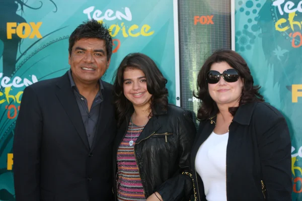 George Lopez & Daughter & Wife — Stock Photo, Image