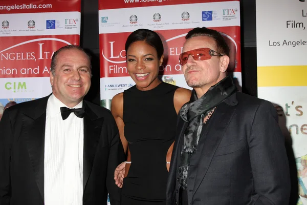 Carlo Bocchi, Naomie Harris, Bono — Stock Photo, Image