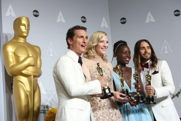 Matthew McConaughey, Cate Blanchett, Lupita Nyong'o, Jared Leto — Stock Photo, Image