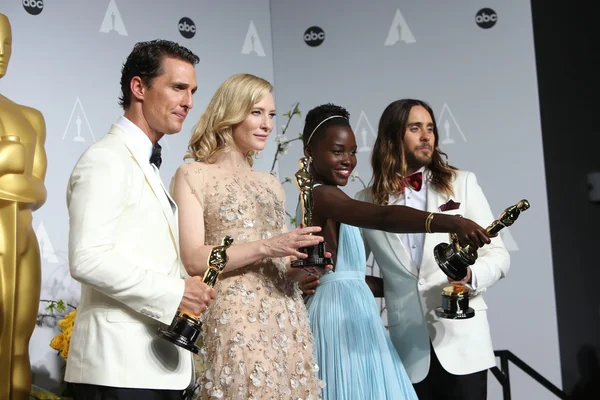 Matthew Mcconaughey, Cate Blanchett, Lupita Nyong'o, Jared Leto — Zdjęcie stockowe