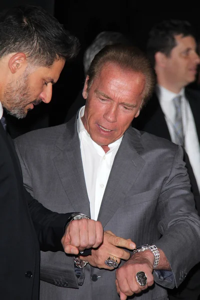 Joe Manganiello, Arnold Schwarzenegger — Stock fotografie