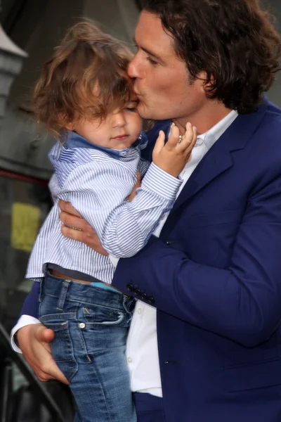 Orlando Bloom, Flynn Bloom — Stock Photo, Image