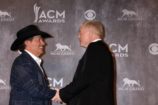 George Strait, Jerry Jones — Stock Photo, Image