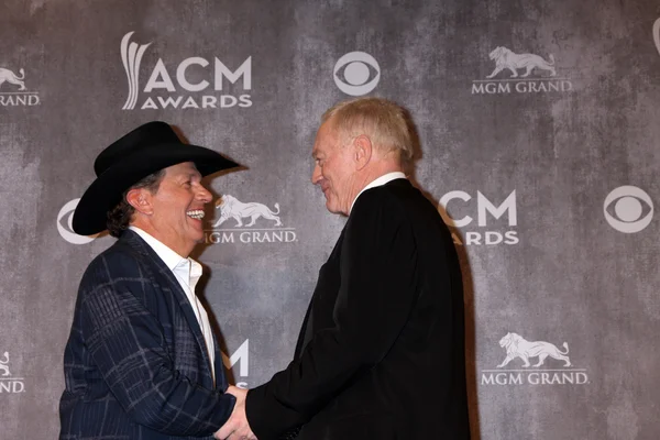 George Strait, Jerry Jones — Stock Photo, Image