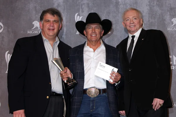 Bob Romero, George Strait, Jerry Jones — Stockfoto