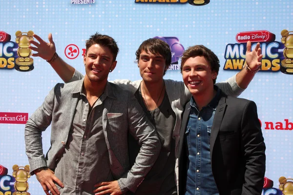 Emblem3, zwrócił chadwick, keaton stromberg, wesley stromberg — Zdjęcie stockowe