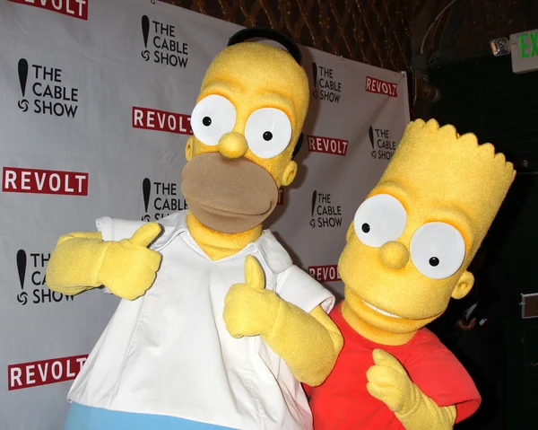 Homer Simpson, Bart Simpson — Stockfoto