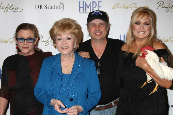 Fisher Carrie, debbie reynolds, todd fisher, pescatore di catherine hickland — Foto Stock