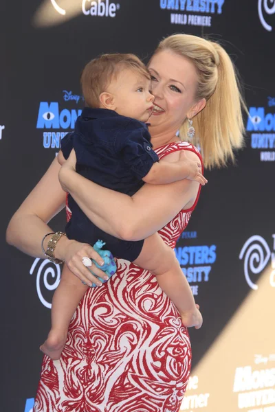 Melissa joan hart, oğlu tucker — Stok fotoğraf