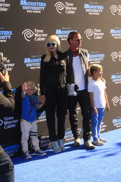 Zuma Rossdale, Gwen Stefani, Kingston Rossdale, Gavin Rossdale — Stockfoto