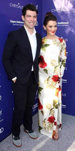 Max greenfield, tess sanchez — Stockfoto