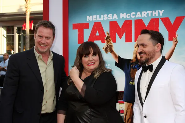 Chris Henchy, Melissa McCarthy, Ben Falcone — Stock Photo, Image