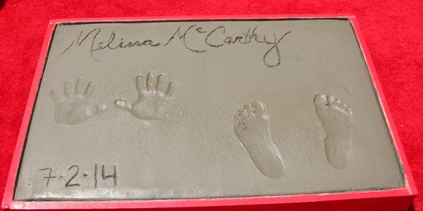 Melissa McCarthy Hand &amp; Footprints — Stock Photo, Image