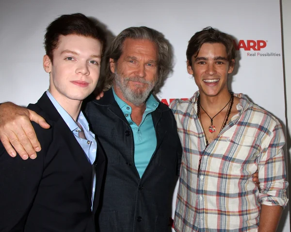 Cameron Monaghan, Jeff Bridges, Brenton Thwaites — Foto de Stock