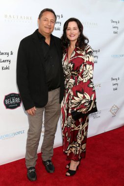 LOS ANGELES - Larry Kohl, Stacey Kohl, George Lopez Vakfı 14. Ünlü Golf Öncesi Parti Baltaire Restoranı 3 Ekim 2021 'de, Brentwood, CA