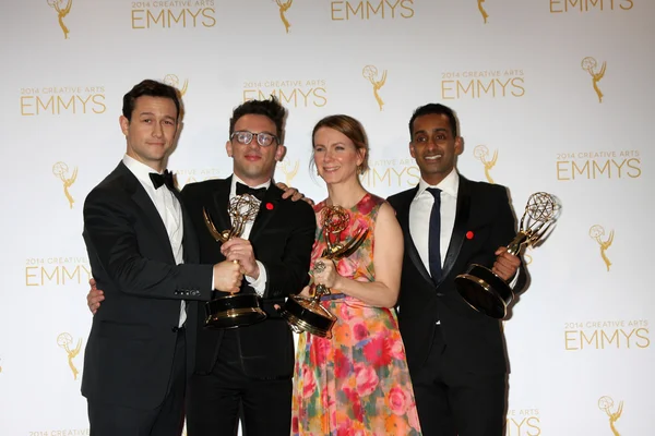 Joseph Gordon-Levitt, Jared Geller, Belisa Balaban, Gaurav Misra — Zdjęcie stockowe