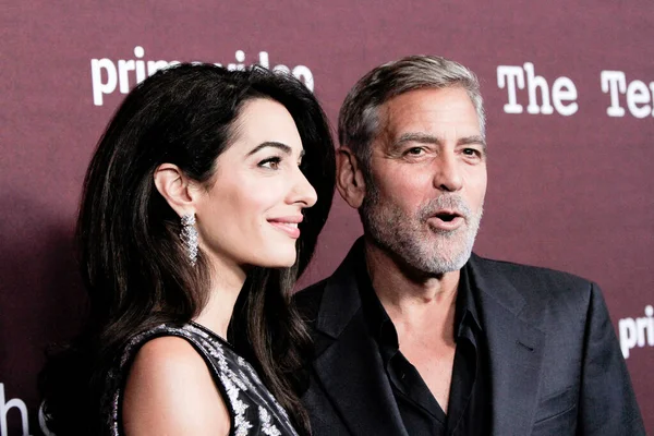 Los Angeles Ottobre Amal Clooney George Clooney Tender Bar Premiere — Foto Stock