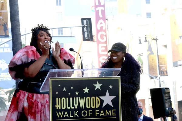 Los Angeles Nov Lizzo Cerimônia Missy Elliott Star Calçada Fama — Fotografia de Stock