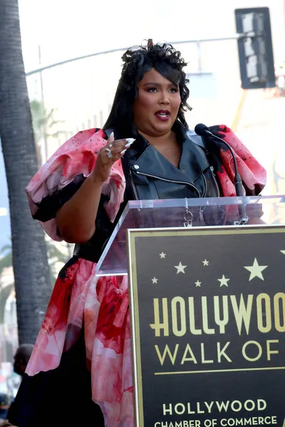 Los Angeles Nov Lizzo Cerimônia Missy Elliott Star Calçada Fama — Fotografia de Stock