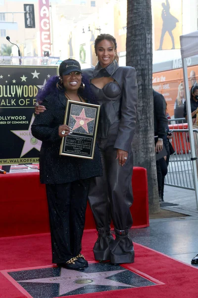 Los Angeles Nov Missy Elliott Ciara Missy Elliott Star Ceremony — Stock Photo, Image