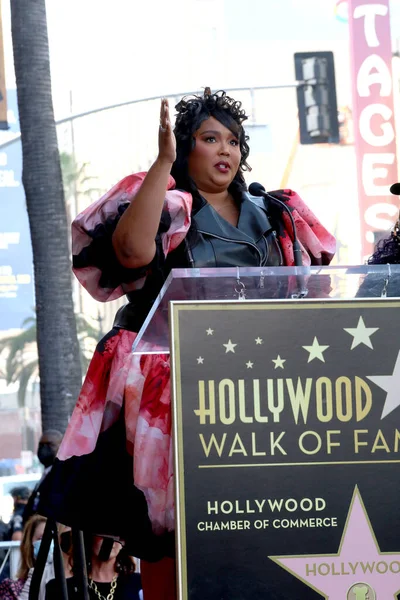 Los Angeles Lis Lizzo Ceremonii Missy Elliott Star Hollywood Walk — Zdjęcie stockowe