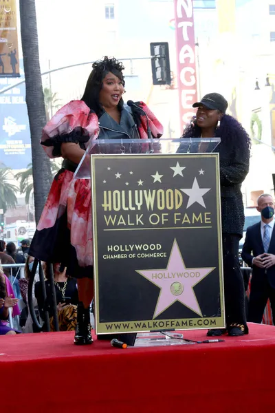 Los Ángeles Nov Lizzo Missy Elliott Ceremonia Missy Elliott Star — Foto de Stock