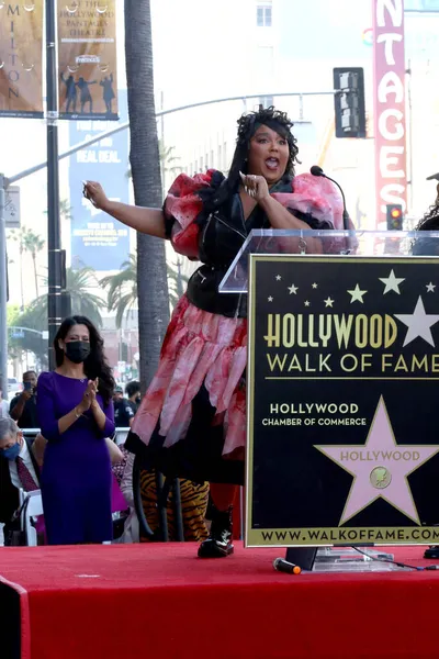 Los Ángeles Nov Lizzo Ceremonia Missy Elliott Star Paseo Fama — Foto de Stock