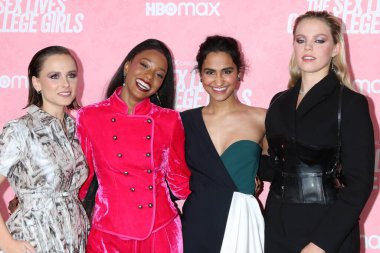 LOS ANGELES - NOV 10:  Pauline Chalamet, Alyah Chanelle Scott, Amrit Kaur, Renee Rapp at the  The Sex Lives of College Girls HBO Max Premiere Screening at Armand Hammer Museum on November 10, 2021 in Westwood, CA