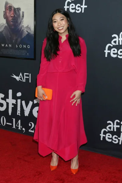 Los Angeles Nov Awkwafina Afi Fest Premiera Swan Song Chińskim — Zdjęcie stockowe