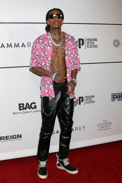 Los Angeles Feb Wiz Khalifa Merging Vets Players Charity Super — Stock Photo, Image