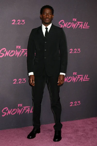 Лос Анджелес Феб Damson Idris Snowfall Season Premiere Grandmaster Recorders — стоковое фото