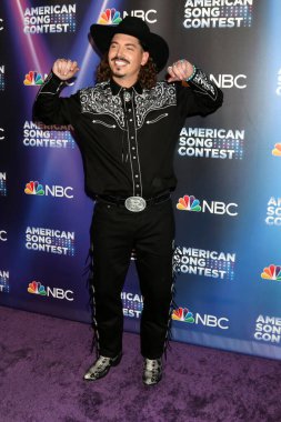 Ryan Charles, 21 Mart 2022 'de Los Angeles' taki Universal Back Lot 'taki American Song Contest Show Kırmızı Halı' da.