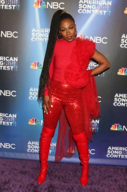 LOS ANGELES - 21 Mart 2022 'de Los Angeles, CA' da American Song Contest Show Kırmızı Halı 'da