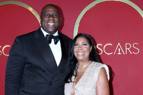 Los Angeles Mar Magic Johnson Cookie Johnson Governors Awards Dolby — Stok Foto