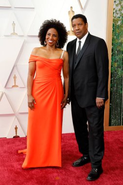 Paulette Washington, Denzel Washington, 27 Mart 2022 'de Dolby Tiyatrosu' ndaki 94. Akademi Ödülleri 'nde.