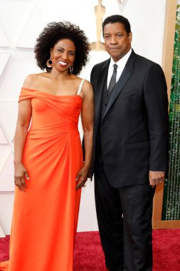 Paulette Washington, Denzel Washington, 27 Mart 2022 'de Dolby Tiyatrosu' ndaki 94. Akademi Ödülleri 'nde.