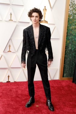 LOS ANGELES - 27 MAR: Timothee Chalamet Dolby Tiyatrosu 94. Akademi Ödülleri 'nde 27 Mart 2022, Los Angeles, CA