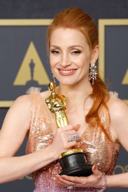 Jessica Chastain, 27 Mart 2022 'de Dolby Tiyatrosu' ndaki 94. Akademi Ödülleri 'nde.
