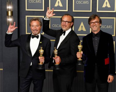 LOS ANGELES - 27 Mart 2022 'de Dolby Tiyatrosu' ndaki 94. Akademi Ödülleri 'nde En İyi Film, CODA, Philippe Rousselet, Fabrice Gianfermi, Patrick Wachsberger