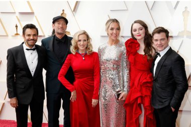 LOS ANGELES - MAR 27: CODA, Eugenio Derbez, Troy Kotsur, Marlee Matlin, Emilia Jones, Amy Forsyth, Daniel Durant Dolby Tiyatrosu 94. Akademi Ödülleri 'nde 27 Mart 2022 tarihinde Los Angeles, CA