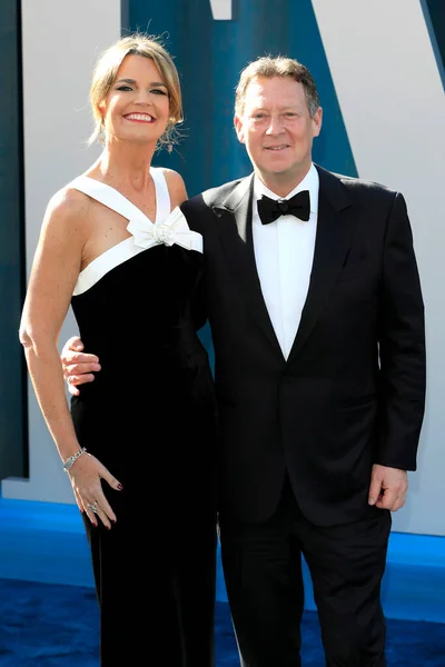 Los Angeles Mar Savannah Guthrie Michael Feldman Vanity Fair Oscar — Stock Photo, Image