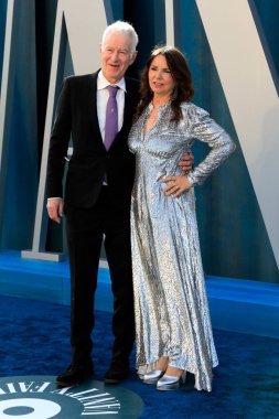 John McEnroe, Patty Smyth, 27 Mart 2022 'de Wallis Annenberg Gösteri Sanatları Merkezi' ndeki Vanity Fair Oscar partisinde.
