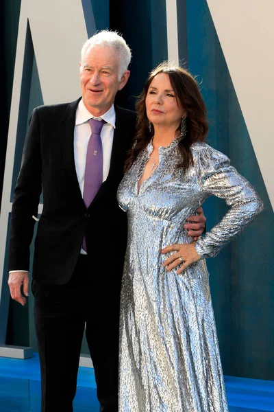 John McEnroe, Patty Smyth, 27 Mart 2022 'de Wallis Annenberg Gösteri Sanatları Merkezi' ndeki Vanity Fair Oscar partisinde.